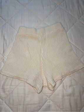 Sabo Skirt Cream Knit High-Waist Shorts